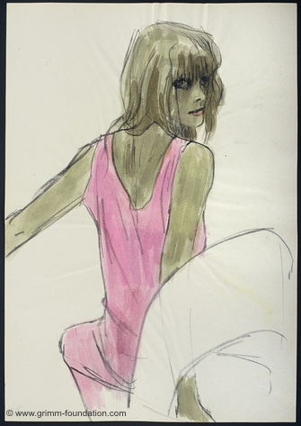 Gerd Grimm, M&auml;dchen R&uuml;ckenansicht 